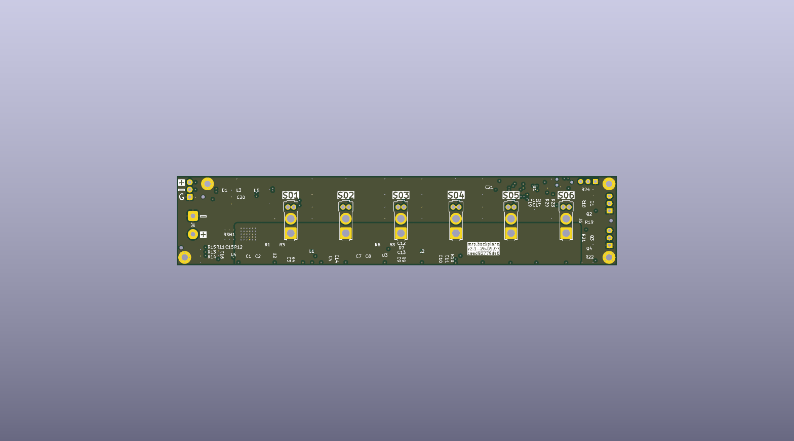 Consolidated backplane, bottom side