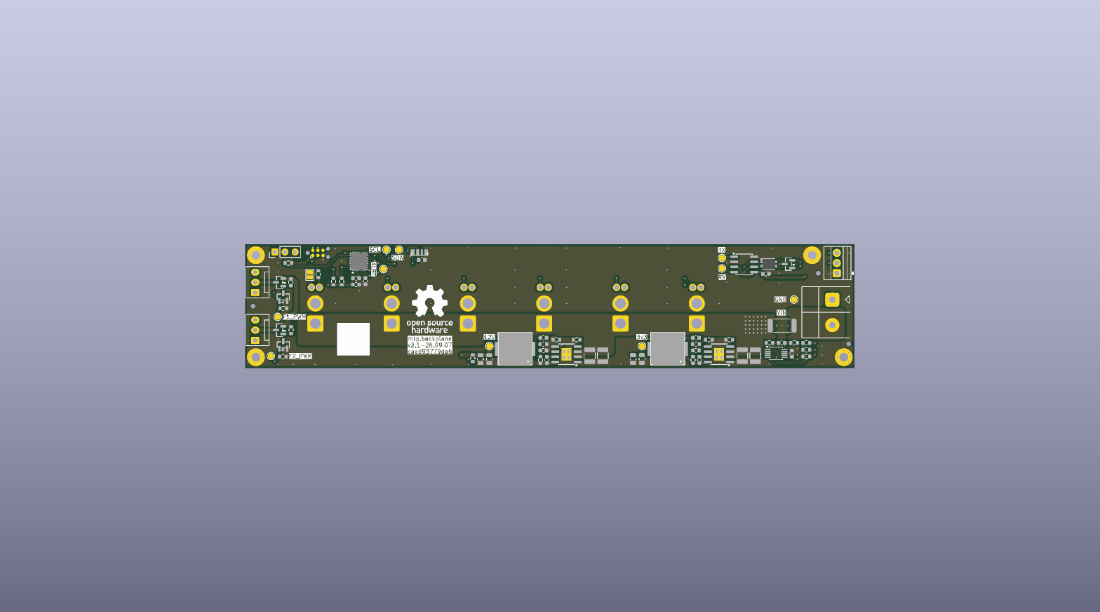 Consolidated backplane, top side